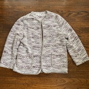 MaxStudio Tweed Boucle Lightweight Jacket, Med